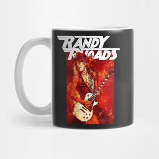 Randy Rhoads on fire Mug